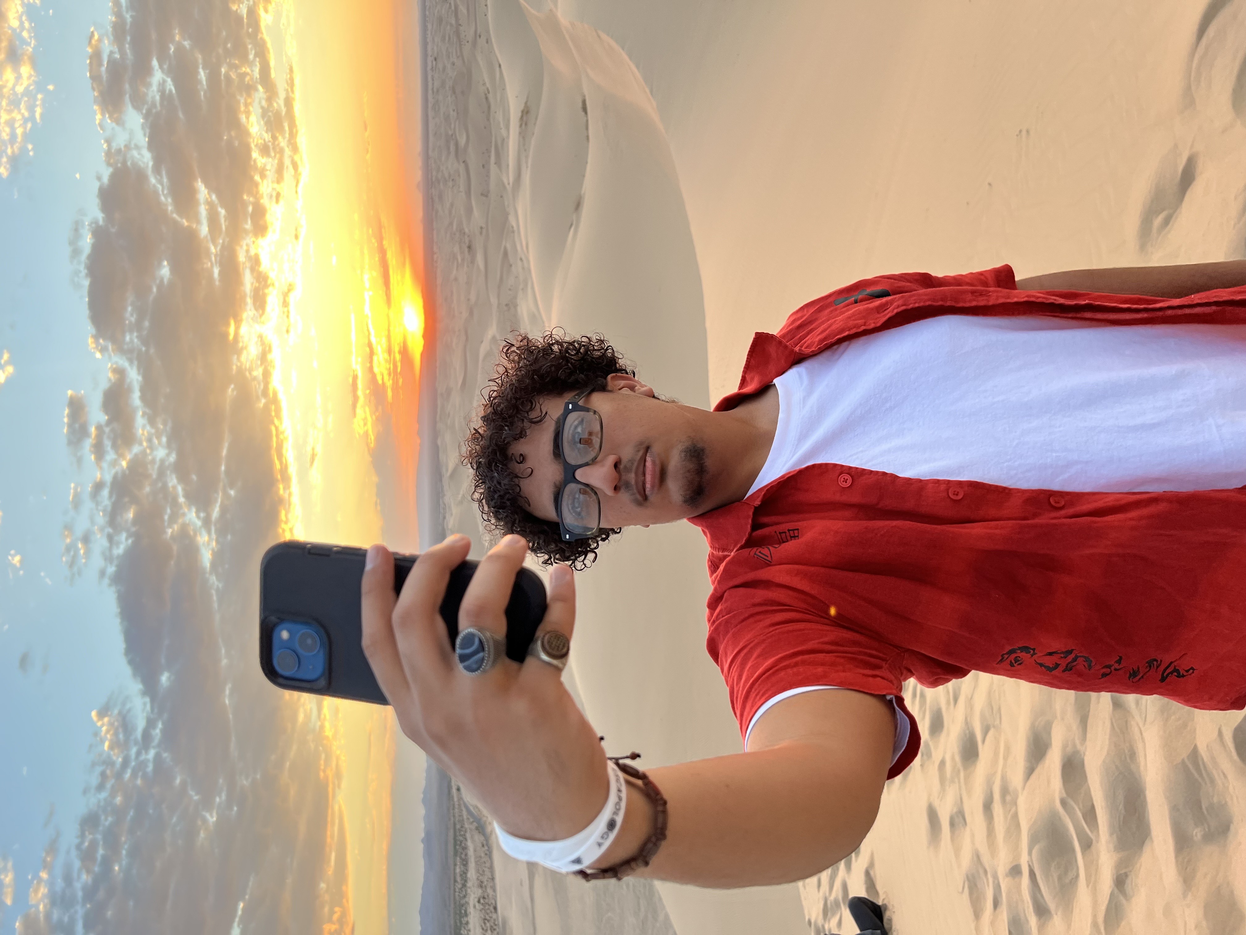 Picture of Hisham Baobaid in the desert